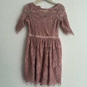 Ava and Yelly Pink Lace dress size 5